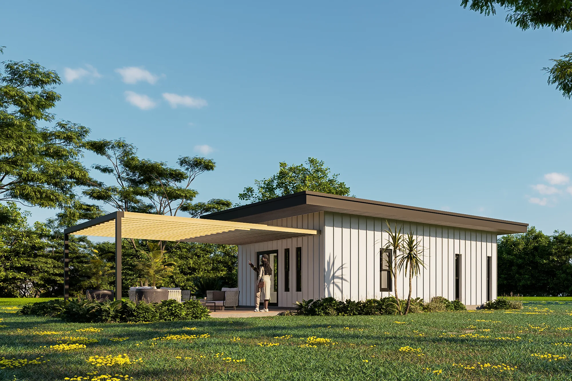 600 sq ft Model exterior