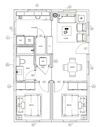 Modular ADU Floor Plan Option 1