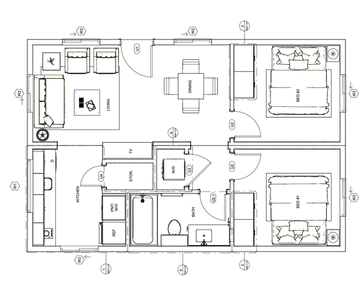 2 bedroom floor plan